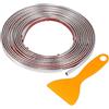 TUCKBOLD Striscia Di Finitura Per Auto Autoadesiva Anti Graffio 1 Set | Plastica Tono Argento Lucido Larghezza 6mm Lunghezza 300cm Esterno/Interno Decorativo Tagliabile Universale