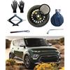 D'ANGELO 1988 Kit Ruotino di Scorta 17 compatibile con Kia Soul con Cric, Chiave, Guanti e Sacca