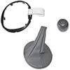 Generico KIT LEVA CAMBIO AUTO GHIERA - POMELLO - CUFFIA colore grigio per leva Marce Specifico COMPATIBILE con Panda modello 169 prodotte dal 09/2003 al 01/2012-6930031