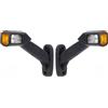 Wiltec 2x Luci laterali 4 LED 12V rettangolari Luci di posizione e ingombro Per rimorchi camion
