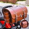 LDKH Borsa posteriore da moto per Vespa GTS GTV 250 300, in pelle, impermeabile, stile retrò, 33 litri, per moto