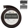 BAKOKI Bordo flessibile per prato (10 m, 40 ancore, altezza 10 cm, marrone, in plastica, resistente alle intemperie, per aiuole, rotondo, bordo per aiuole, bordo per tagliaerba