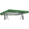 XIUsheUA Copertura superiore oscillante Copertura antipolvere for mobili da giardino e patio, impermeabile con tettoia for altalena esterno(Green 195x125x15cm)