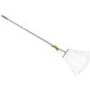 VERDEMAX 633923- Scopa regolabile in metallo per erba e foglie 120cm, verde-alluminio