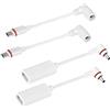 BTFO 2pz Adattatori da Spina Cilindrica a USB-C e 2pz Adattatori da USB-C a Spina Cilindrica, Compatibili con Stick Up Cam/Spotlight Cam Pannelli Solari e Telecamera di Sicurezza per Esterni