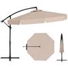 RELAX4LIFE Ombrellone da Giardino 300cm, Parasole da Esterno con 8 Stecche, Inclinazione Regolabile, Ombrellone per Giardino, Spiaggia e Balcone (Beige)