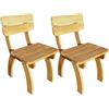 vidaXL Set 2 pz Sedie da Esterno Giardino Laccate Rustiche in Legno di Pino