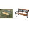Gardenia Panchina 2 posti, in Legno, Struttura in Acciaio, Intreccio spalliera in Resina, 118x52xh.75 cm