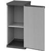 PALUPLUS Armadio Basso a 1 Anta in Resina di Colore Grigio, Misura 34x38,5x85 cm, 2 Ripiani Multiuso, Mobile da Interno ed Esterno con Piedini Antiscivolo, Made in Italy -MONG3936F -5