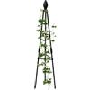 Raypontia 1 pezzo da giardino obelisco in metallo alto - 120 cm traliccio obelisco per piante in metallo, obelisco da giardino, piante rampicanti, piante rampicanti, giardini, piante