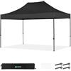 VONROC Tenda per Feste 3x4,5M - Gazebo Pieghevole Easy‑Up, Impermeabile 3000 PA, Protezione UV 50+, Struttura in Acciaio, Altezza Regolabile, con Borsa da Trasporto - Nero