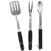Generic Set di utensili per barbecue | Kit di per grigliare | Set di 3 utensili per barbecue in acciaio inox, kit di utensili per barbecue per barbecue e campeggio all'aperto