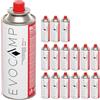 EVOCAMP 16x bombole di Gas butano 227g per fornello da Campeggio, riscaldatore a Gas, bruciatore di Erbacce, bombolette di Gas Campeggio Tipo MSF-1a, cartucce di Gas Campeggio a Pressione Universale