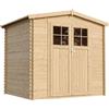 TIMBELA Casetta da Giardino in Legno per Esterni con serratura di alta qualità - L236xL226xA218 cm/ 4,33 m2 - Piccola Casetta in Legno, Rimessa Attrezzi - TIMBELA M369F