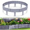 Aufun Bordo Prato Effetto Pietra 2,5 m bordura da giardino in polipropilene, Bordo Prato Palizzata per aiuola palizzata decorativa da giardino, 1 elemento 25x23x1 cm(10 Pezzi, grigio)