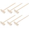KONTONTY Set 6 Pezzi Mini Rastrelli da Giardino per Sabbiera in Legno, Rastrello da Tavolo per Sabbia Decorazione Zen, Strumenti Manuali per Creazione Motivi Giardino in Miniatura
