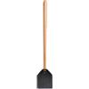 RANRAO Scacciamosche resistente, double face, in pelle marrone con manico lungo in legno di faggio, cattura efficiente per Ind- nero