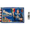 BLUSUPERSHOP 1 BANDIERA 150X100 cm CIRCA San gennaro GOLFO SCUDETTO TRICOLORE + BOTTIGLIETTA 20 ML VETRO ARIA DI NAPOLI PER FESTA SCUDETTO