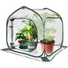 Sutowe Mini serra per interni ed esterni trasparente pieghevole serra per piante 80x80x80 cm pop-up fiori protezione invernale con cerniera copertura per piante tenda per ortaggi fiori