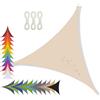 CANYUE Tenda A Vela Triangolare Impermeabile - Vela Ombreggiante Parasole Traspirante E Protezione Solare Raggi UV per Esterno Giardino Terrazza Piscine (Beige Clair,2x2x2m)