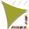 MAJINGC Tenda Parasole Triangolare 4x4x4m Impermeabile, Tenda Ombreggiante con Protezione UV 95%, per Giardino, Patio, Piscina, Esterno, Fornita con Corda Giallo-verde