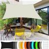 GOUBO Vela Ombreggiante Tenda a Vela 2.5 x 5 m Rettangolare Tenda da Sole per Esterno Protezione Raggi UV 98% per Giardino Terrazzo e Campeggio, Avorio