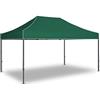 GrecoShop Gazebo pieghevole impermeabile in alluminio 3x4,5m Verde - Mod. Magnum