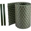 Sellon24 Strisce frangivista in rattan a doppia asta con clip, 19 x 255 cm, con clip di fissaggio, 2,5 m (RD12 verde