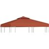 vidaXL Copertura Superiore per Gazebo a 2 Strati Resistente Tetto per Tendone Protezione Tenda da Giardino in Poliestere e PVC 310g/m² 3x3m Terracotta