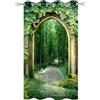 Hiseng Tende Gazebo per Esterno Impermeabili, Motif Paesaggio 3D Tende da Esterno con Occhielli Tenda per Balcone Idrorepellente 1 Pezzo Tenda Oscurante Termica (132x243cm,Giungla Verde)