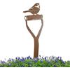 Zestivra Picchetto d' arrugginito in ferro - Scultura decorativa da giardino realistica, statuetta decorativa per uccelli ornamentali | accessorio decorativo per esterni realistico, in metallo per
