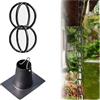 Vethenx Catena di Drenaggio per Pioggia da Giardino in Stile Giapponese Anelli Rotondi,Catene di Pioggia per Grondaie e Downspout, Soluzione di drenaggio per grondaie,Elegante e Funzionale（Nero）