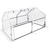 UISEBRT Serra da Giardino Serra per Pomodori, 180 x 90 x 90 cm, con rete per verdure, 2 porte arrotolabili, serra per giardino, balcone, bianco