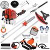 gihusrzx Weed Wacker a gas 5 in 1 aggiornato 2025 CC - Mangiatore di erbacce a gas multifunzione a 2 tempi, mangiatore di erbacce alimentato a gas, decespugliatore a gas ad alta potenza