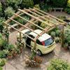 SUNWOOD Pergola Carport in legno 400x400 cm, in pino impregnato, Made in Italy