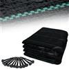 NAIZY Panno Anti-Erbacce 100g/m² HDPP con 14 Chiodi e Linea di Giunzione Permeabile all'Acqua Controllo delle Erbacce per substrato da Giardino Indistruttibile (2m5m, Nero)