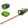 Greenworks Tagliasiepi a batteria GD60HT66K2, 60 V, lunghezza di taglio 66 cm, distanza di 28 mm, impugnatura ergonomica, con batteria 2 Ah e caricatore