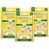 Orphea - Anti tarme tessile, fogli diffusori per armadi e cassetti (3 x 12 pezzi) naturale, profumo legno di cedrè anti tarme, ideale per abbigliamento, agisce immediatamente - durata 3 mesi