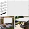 FlySoul Vela Ombreggiante Impermeabile 2.5x5m Tenda da Sole per Esterno Vele Ombreggianti Rettangolare Telo Parasole con Fune e Occhiellato Protezione UV Tenda a Vela per Giardino Balcone Terrazza