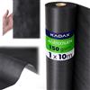 KADAX Telo pacciamatura Anti Erbacce 1 x 10 m - 150 g/m² Nero in Polipropilene - per aiuole e orto - Permeabile all'Acqua per irrigazione Senza ristagni