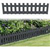 FIVMEN Bordo per aiuola in plastica 43 x 12 cm, bordo per aiuola con chiodi per il terreno, flessibile, recinzione da giardino, 6 unità, antracite