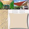 HUAXIQUE Tenda da Sole Tenda a Vela Impermeabile Rettangolo Quadrato Triangolare Tendalino 3x6m Tenda da Sole Telo Parasole Ombreggiante per Esterno Terrazzo Balcone Giardino Bianco Crema