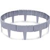 Froadp Bordo per prato in plastica, 25 x 23 cm, 5 m, a forma di T, effetto pietra, per aiuole da giardino, decorazione per frutteti, aiuole (20 pezzi)