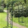 GWWBD Arco da giardino resistente in metallo per rose, largo 140 cm, 180 cm, 220 cm, 260 cm, 300 cm, 340 cm, antiruggine, decorazione per ingressi, traliccio per piante rampicanti (340 x 230 x 40 cm)