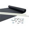 Giuri Tessuti - Fasce in PVC Microforato Mesh per Copertura ad Onda di Gazebo e Pergola - Telo ombreggiante ignifugo (Nero, 45x250cm)
