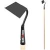 KOTARBAU® Zappa da giardino per diserbo e trapianto con manico in legno, Nero , 140 mm