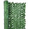 Aurora Store Siepe Artificiale Sintetica 1 x 3 Metri Rotolo Rete Frangivista Frangivento Ornamentale con Foglie Edera Finta Anticaduta per Ringhiera Terrazzo Balcone Giardino Esterno Verde Scuro