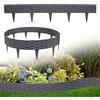 VA-Cerulean Bordo per prato in plastica, 10 m, effetto rattan, bordatura per aiuole, palizzata, giardino, recinzione, bordatura, pannello fencepanel, antracite, 1 elemento (lunghezza x altezza): 100 x