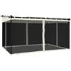 vidaXL Gazebo con Pareti in Rete Crema 4x3 m in Acciaio, Gazebo da Esterno, Padiglione, pergola, Gazebo da Patio, Padiglione da Giardino