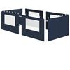 Zelsius Pareti laterali per gazebo, 3 x 6 m, 6 pezzi, blu, set da 4 pezzi per gazebo da 3 x 3 m, UV30, tenda da giardino con finestra, tenda pieghevole da parete con chiusura in